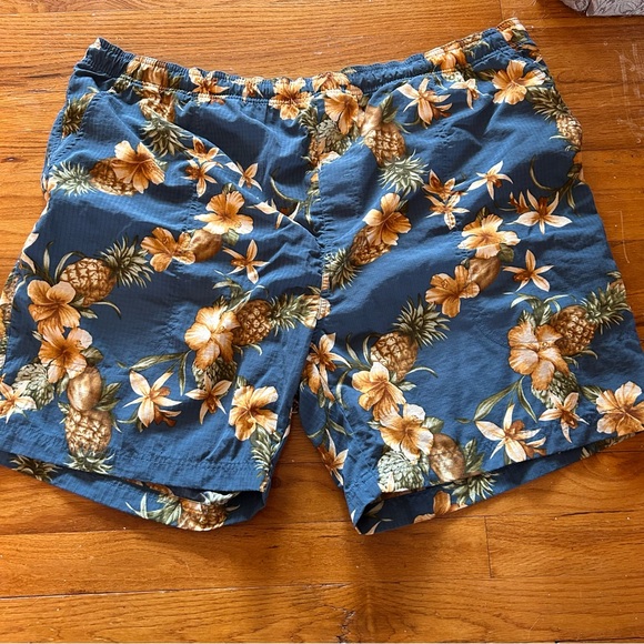 Tommy Bahama Other - Tommy Bahama Blue and Yellow Floral Swim Shorts Size xxl